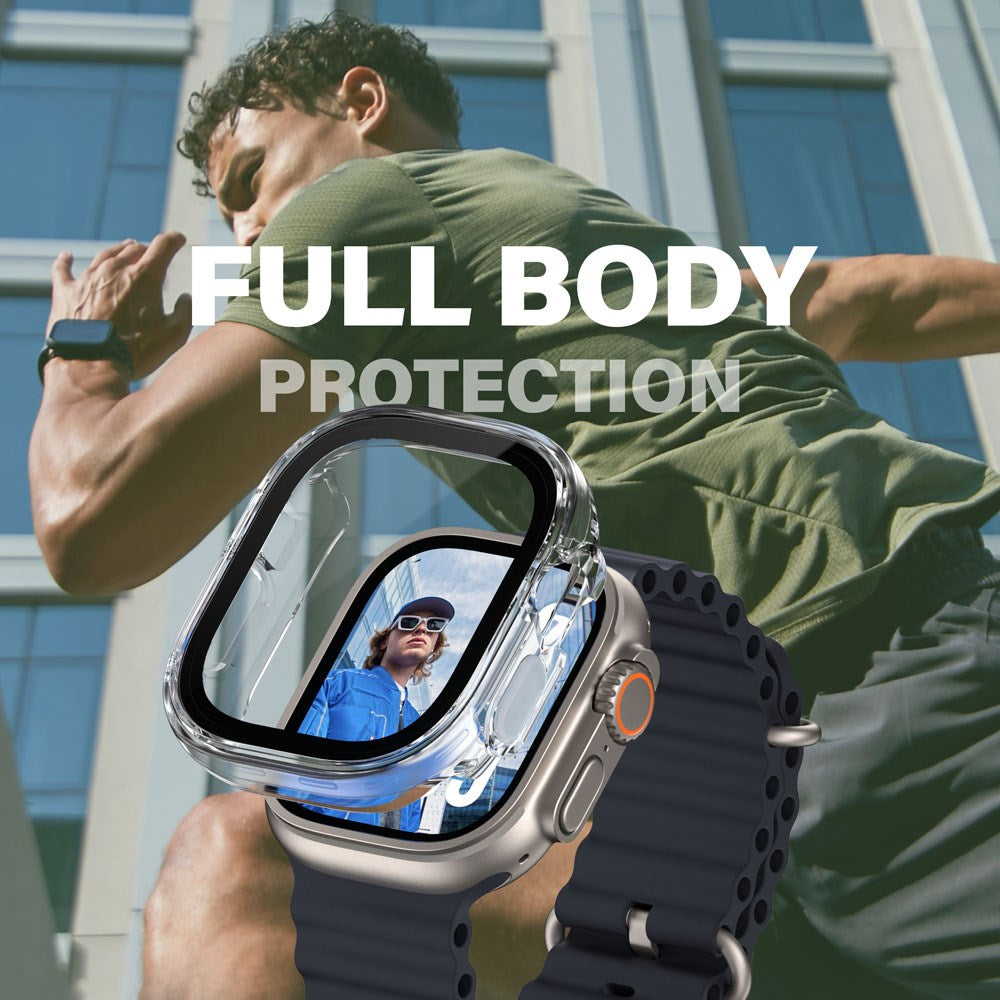 PanzerGlass Apple Watch Ultra 3/2/1 (49mm) Snappie Full Body Deksel med Innebygd Skjermbeskytter - Gjennomsiktig