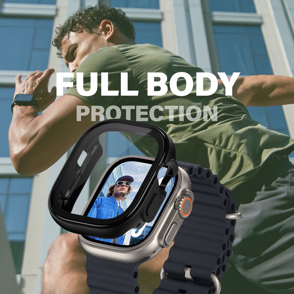 PanzerGlass Apple Watch Ultra 3/2/1 (49mm) Snappie Full Body Deksel med Innebygd Skjermbeskytter - Svart