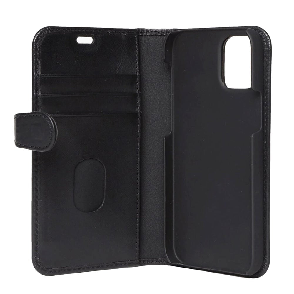 iPhone 12 Mini Buffalo Wallet Skinndeksel med Magnetisk Lommebok - Svart