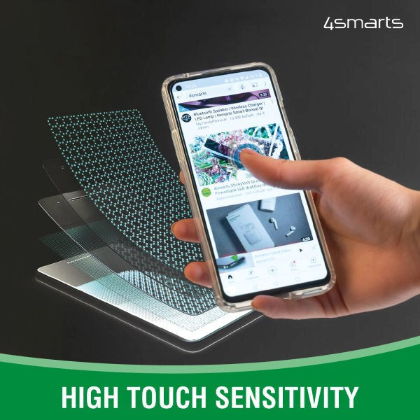 iPhone 16e / 14 / 13 / 13 Pro 4smarts Second Glass X-Pro Clear Skjermbeskytter med Monteringsramme - Case-Firendly - Gjennomsiktig