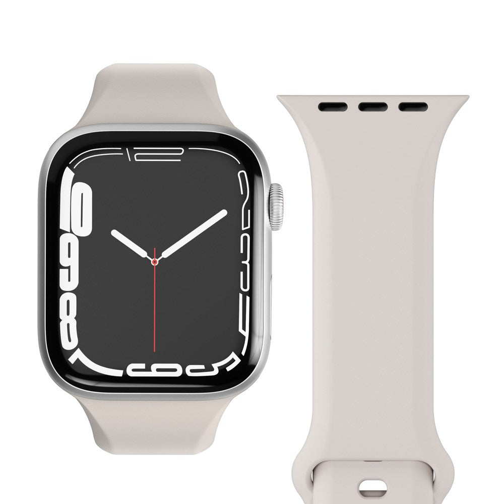 Vonmählen Apple Watch (42/44/SE/45/46/49mm) Classic Band 2 Resirkulert Silikon Reim - Grå