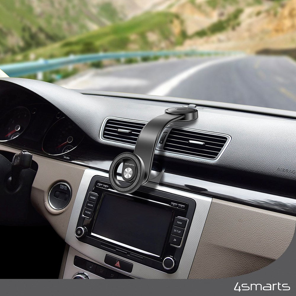 4smarts Magnetic Flex - Magnetisk Mobiltelefonholder for Bil - Svart