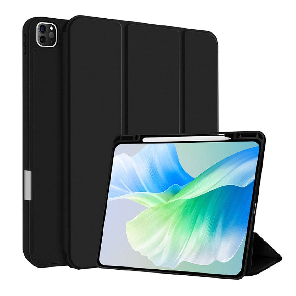 iPad Pro 13" (2025 / 2024) 4smarts Basic Folio Deksel m. Penne Holder - Svart