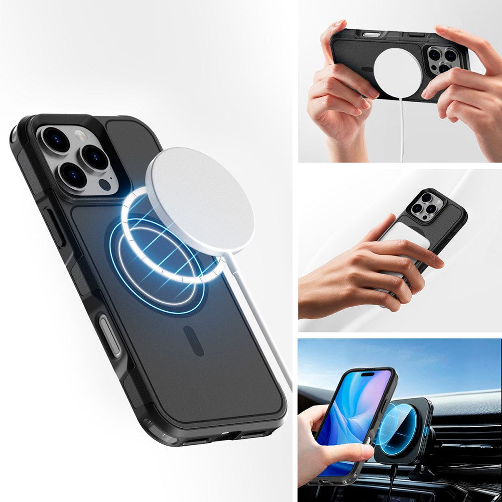 iPhone 16 Pro 4smarts Defend Deksel - MagSafe-kompatibelt - Svart