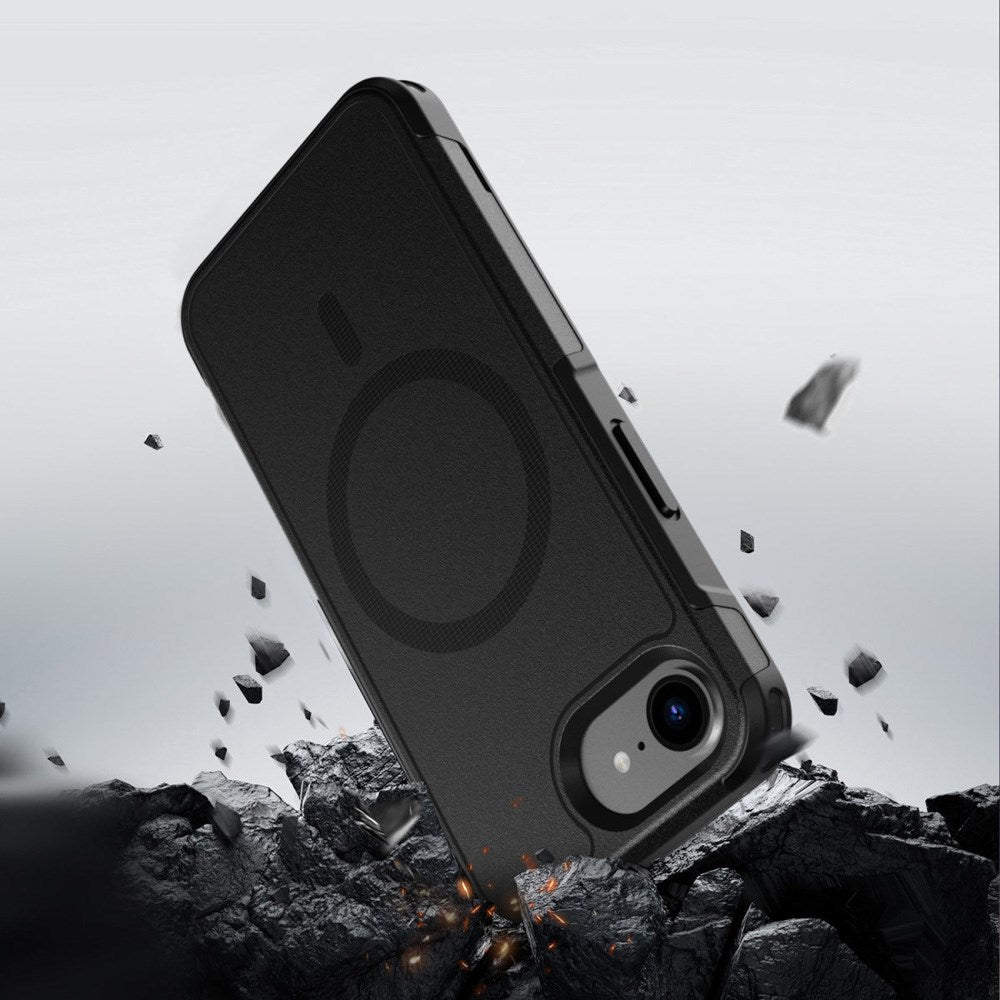 iPhone 16e 4smarts Defend Hybrid Deksel - MagSafe Kompatibel - Svart