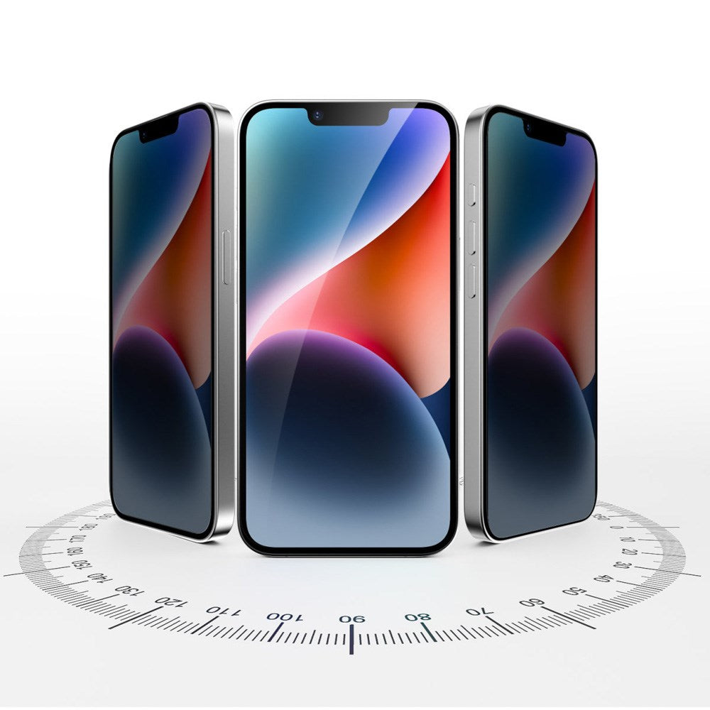 iPhone 16e 4smarts Second Glass Skjermbeskyttelse m. Monteringsramme - Privacy Funksjon - Gjennomsiktig