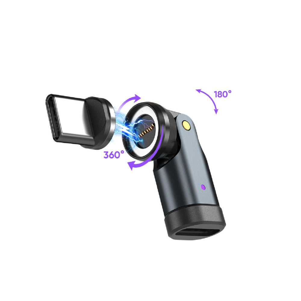 4smarts GravityCord Magnetisk Kabel m. USB-C - 240W - 1.8m - Svart