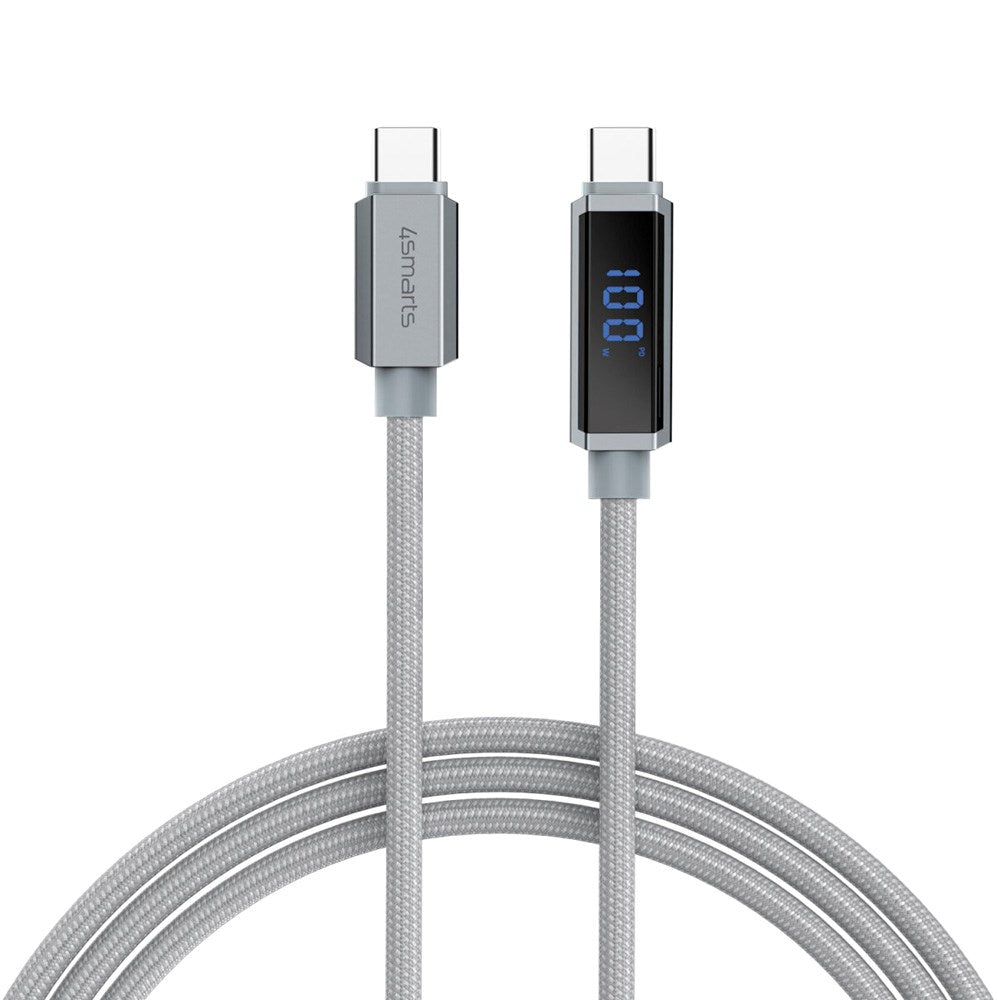 4smarts DigitCord USB-C Kabel 100W - 1.5m - Grå