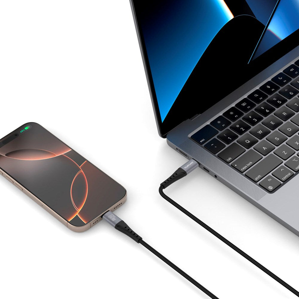 4smarts PrimeCord USB-C til USB-C Kabel 60W - 1.5 m - Svart