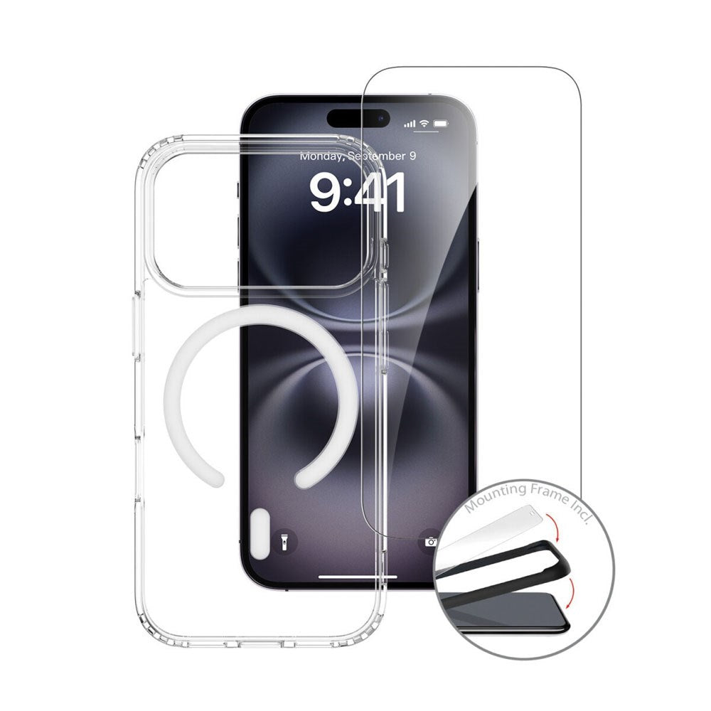 iPhone 17 Pro 4Smarts 360° Protection Set m. Deksel & Skjermbeskyttelsesglass - MagSafe Kompatibel - Gjennomsiktig