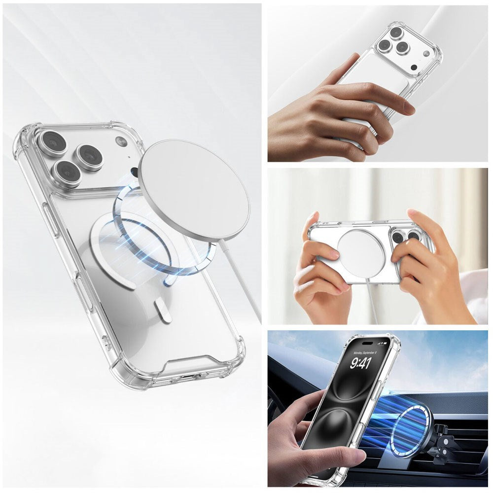 iPhone 17 Pro Max 4Smarts IBIZA Hybrid Deksel - MagSafe Kompatibelt - Gjennomsiktig