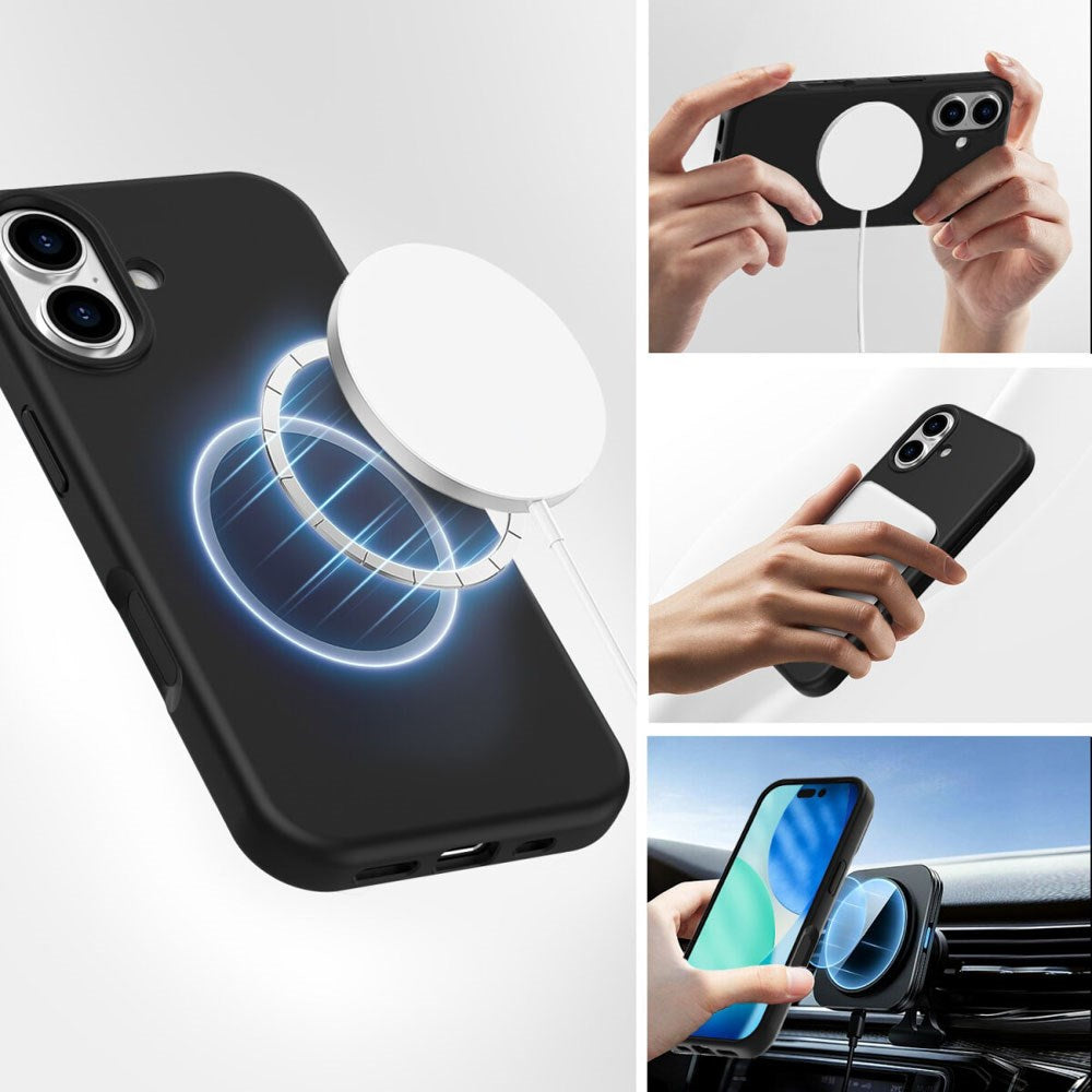 iPhone 17 4Smarts Silikon Deksel – MagSafe Kompatibelt – Svart