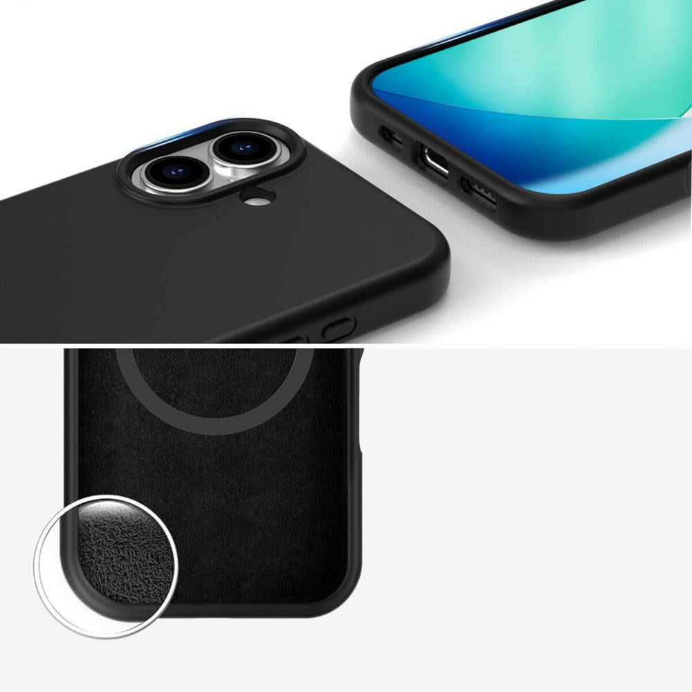 iPhone 17 4Smarts Silikon Deksel – MagSafe Kompatibelt – Svart