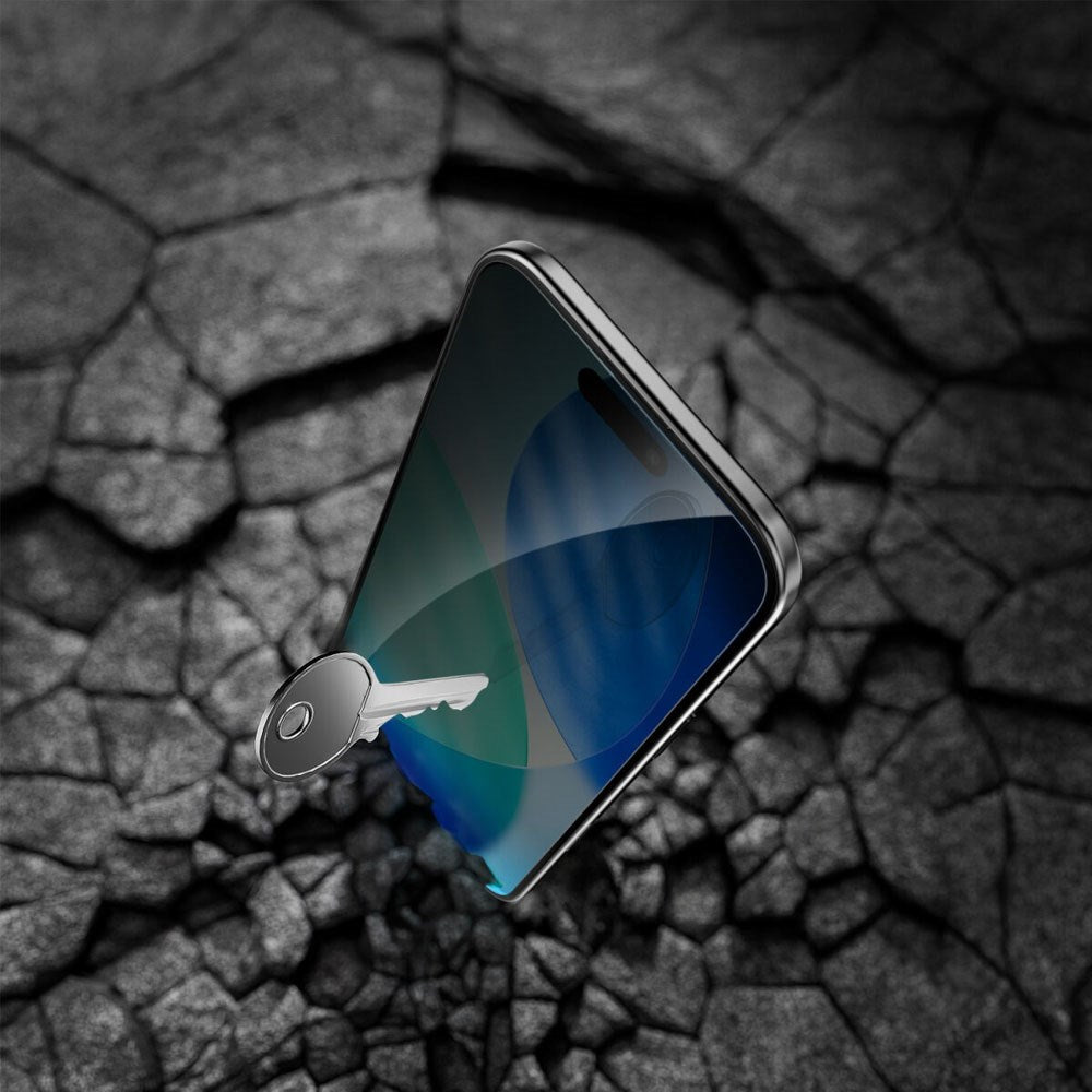 iPhone Air 4Smarts Second Glass Skjermbeskytter med Monteringsramme - Privacy Funksjon - Gjennomsiktig