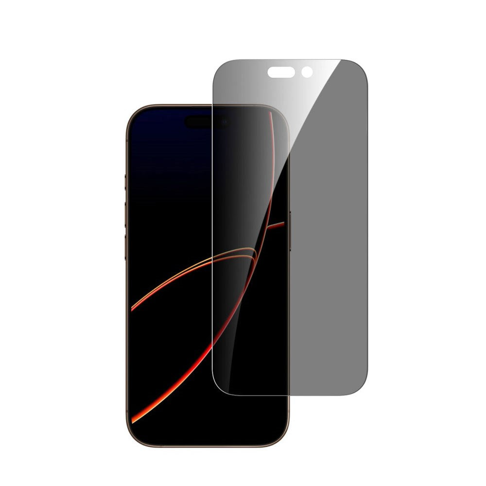 iPhone 17 Pro 4Smarts Second Glass Skjermbeskytter med Monteringsramme - Privacy Funksjon - Gjennomsiktig