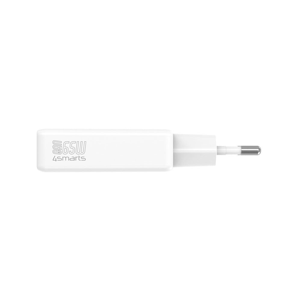 4smarts PDPlug Slim 65W Vegglader med 2 x USB-C - Hvit