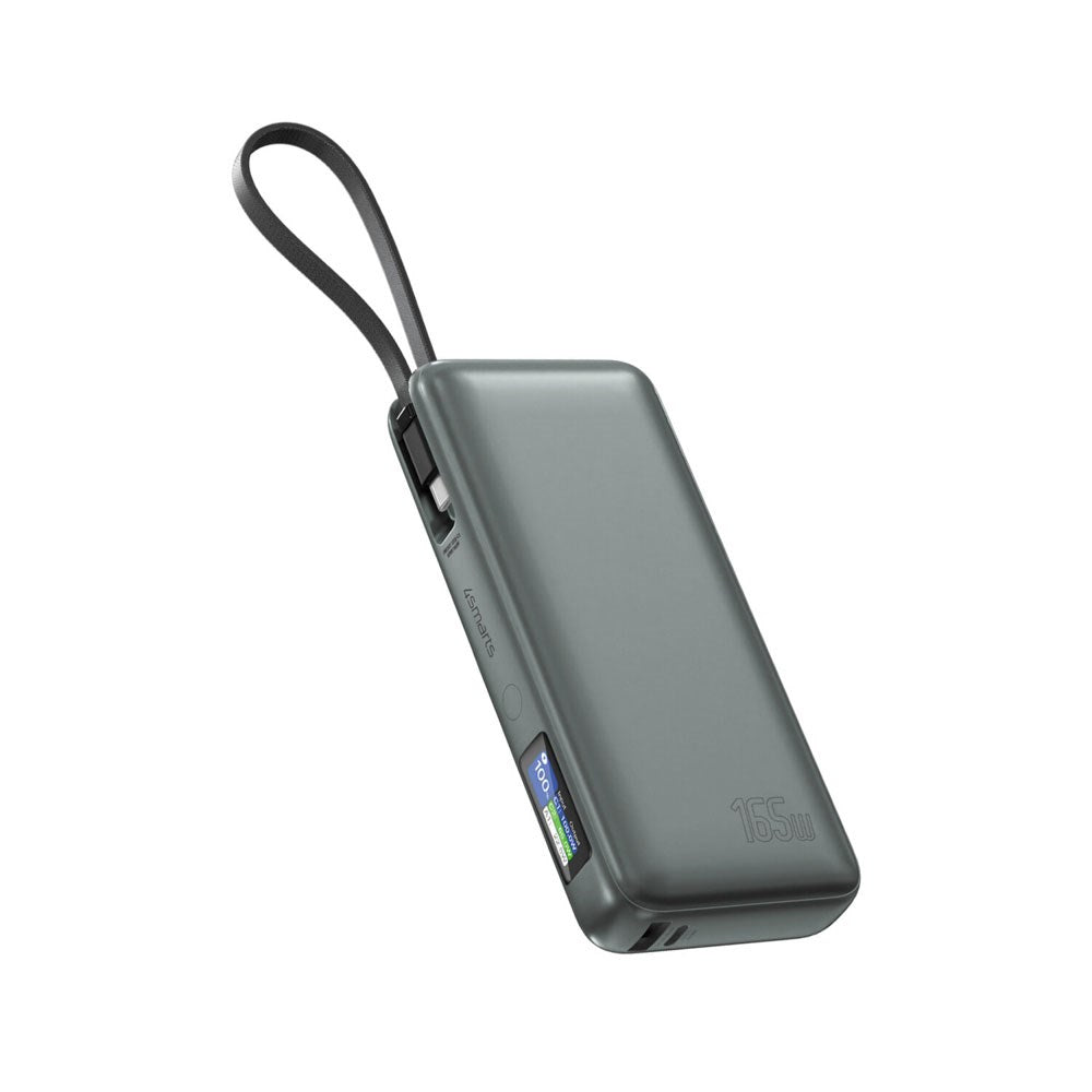 4smarts Enterprise 20 000 mAh 165 W Powerbank med Innebygd USB-C-Kabel – Grå