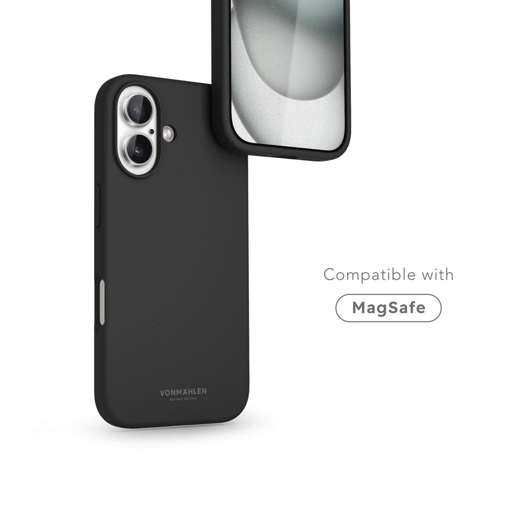 Vonmählen iPhone 16 Eco Silikon Deksel - MagSafe Kompatibel - Svart