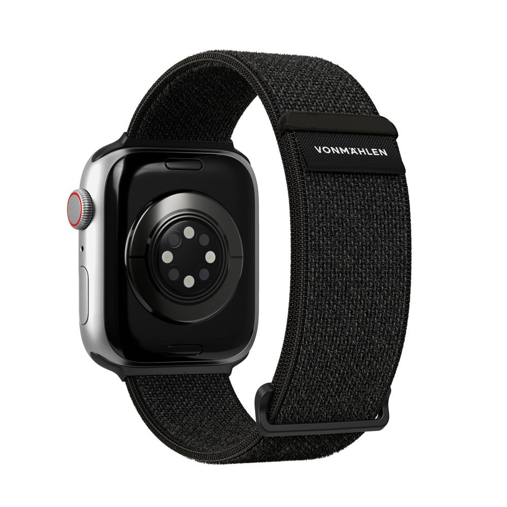 Apple Watch (42/44/45/46/SE/49mm) Vonmählen Fitness Loop 2 Nylon Klokkerem - Svart