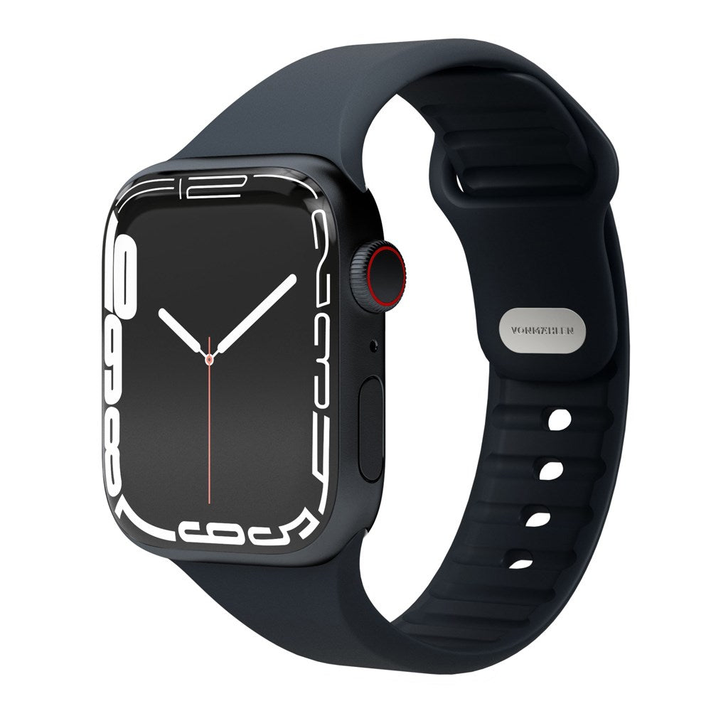 Vonmählen Apple Watch (42/44/SE/45/46/49mm) Classic Band 2 Resirkulert Silikon Reim - Mørk Blå