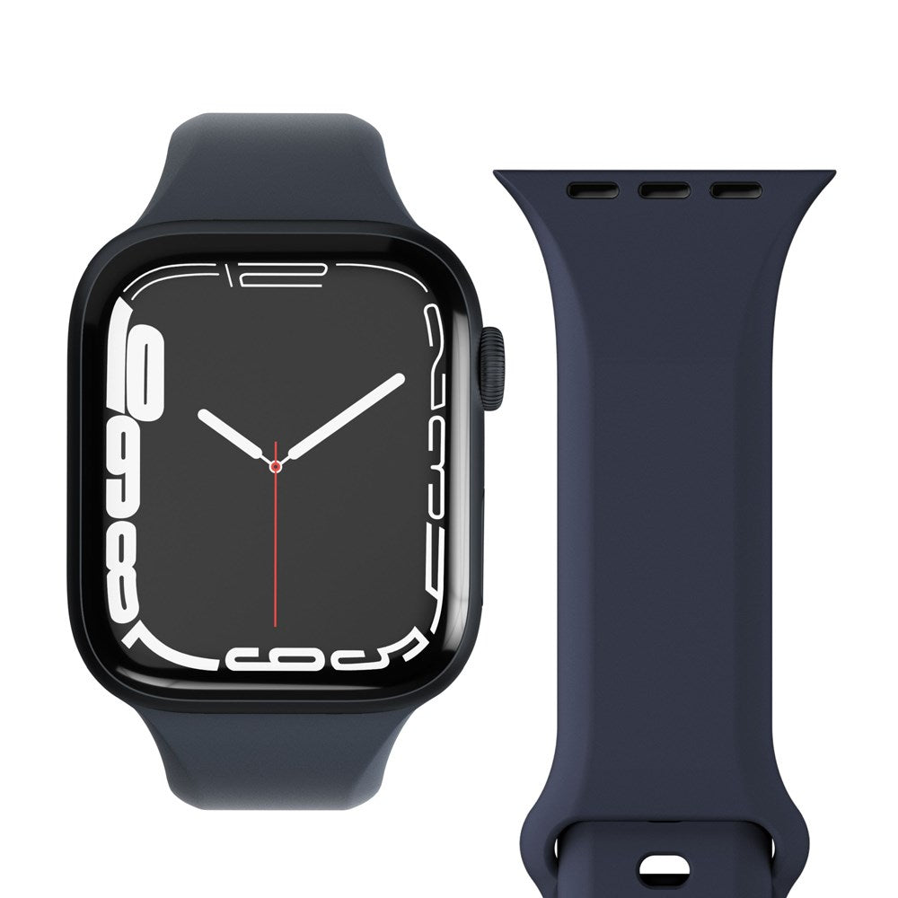 Vonmählen Apple Watch (42/44/SE/45/46/49mm) Classic Band 2 Resirkulert Silikon Reim - Mørk Blå