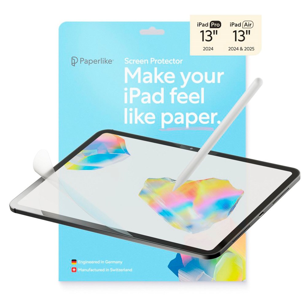 iPad Air 13" (2025 / 2024) / Pro 13" (2025 / 2024) Paperlike 3 Skjermbeskytter - 2 stk - Gjennomsiktig