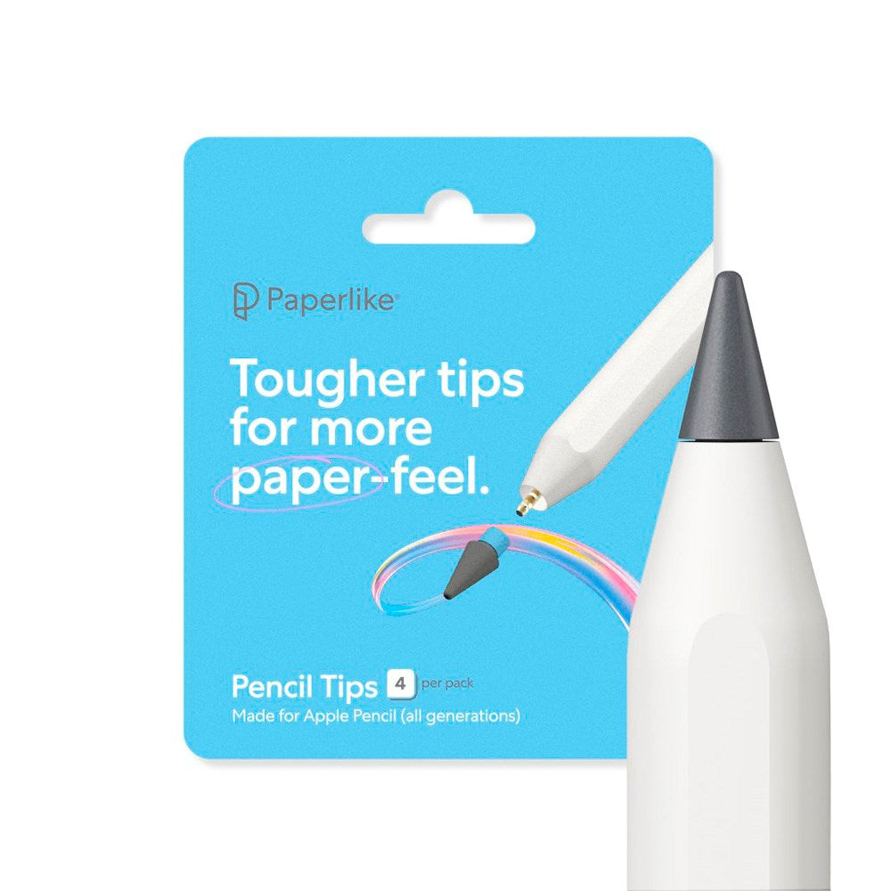 Paperlike Apple Pencil Spisser for Papirteksturert Skjermbeskytter - 4 stk - Grå