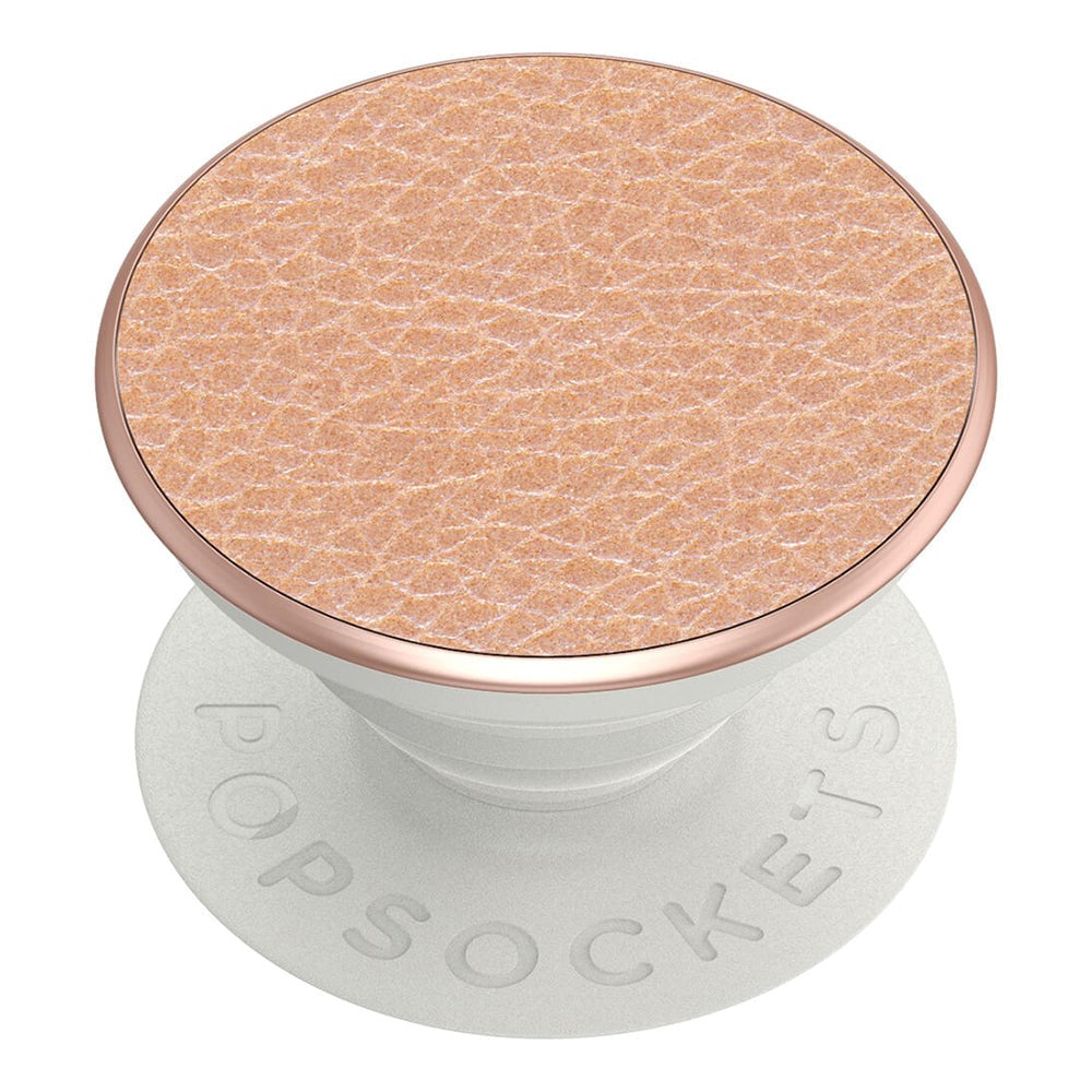 POPSOCKETS Pebbled Vegan Skinn Rose Gold Premium Holder og Stativ