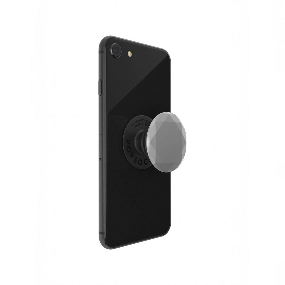 POPSOCKETS PopGrip Avtagbart Grep med Stativfunksjon - Metallic Diamond Silver