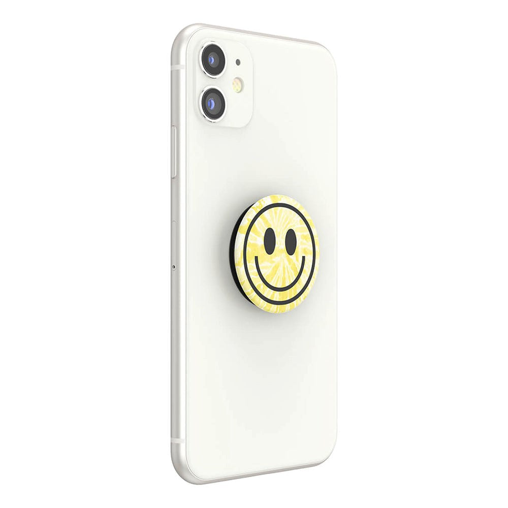 POPSOCKETS PopGrip Tie Dye Smiley Avtagbart Grep med . Stativfunksjon