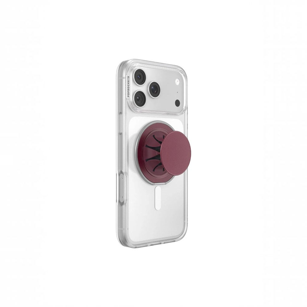 POPSOCKETS Low-Pro MagSafe med Stativfunksjon - Burgundy