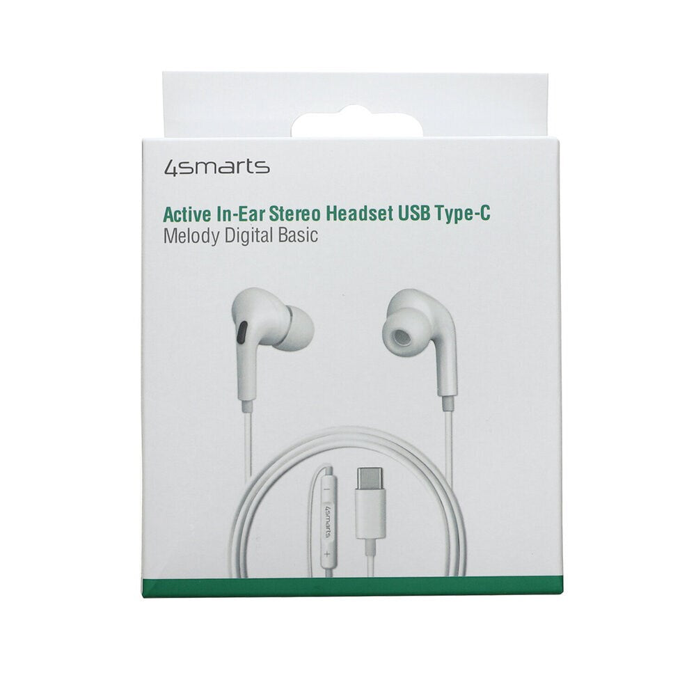 4smarts Melody Digital Basic Hodetelefoner med USB-C Kabel – Hvit