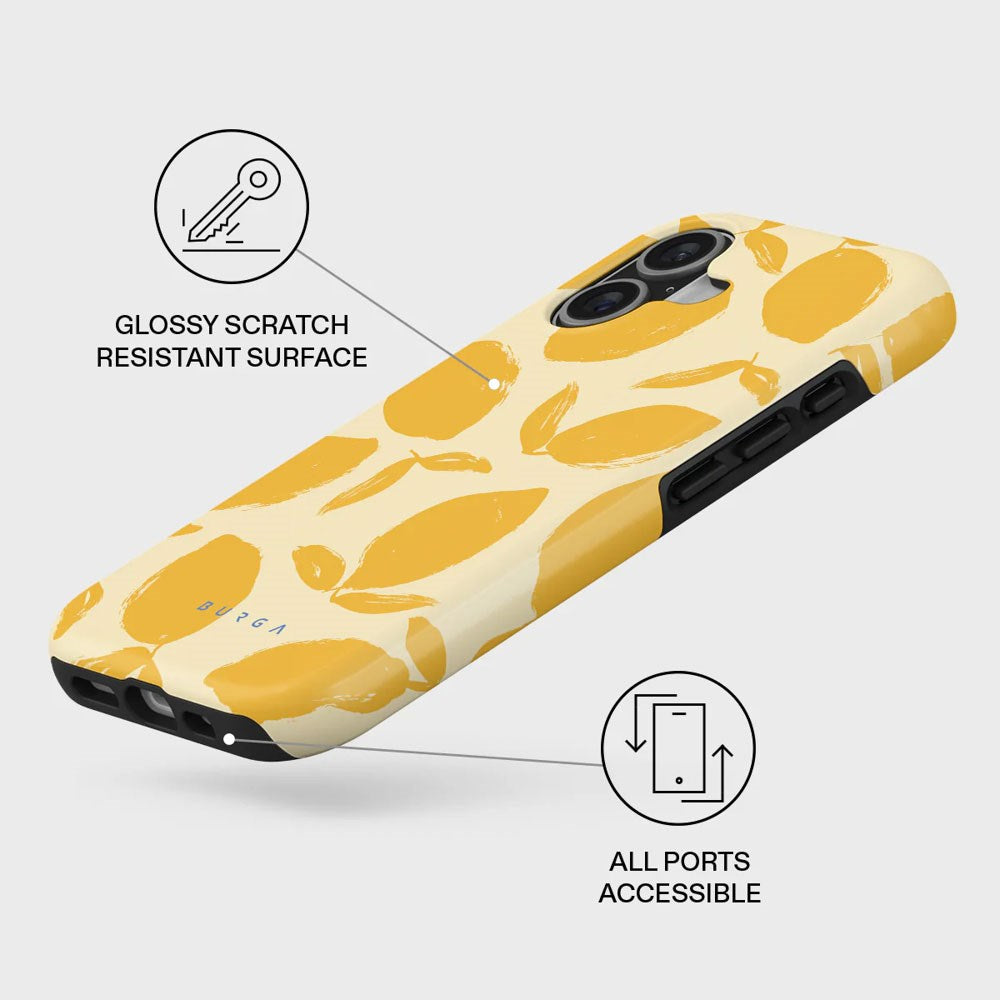 Burga iPhone 17 Tough Fashion Deksel - MagSafe Kompatibel - Lemon Tart