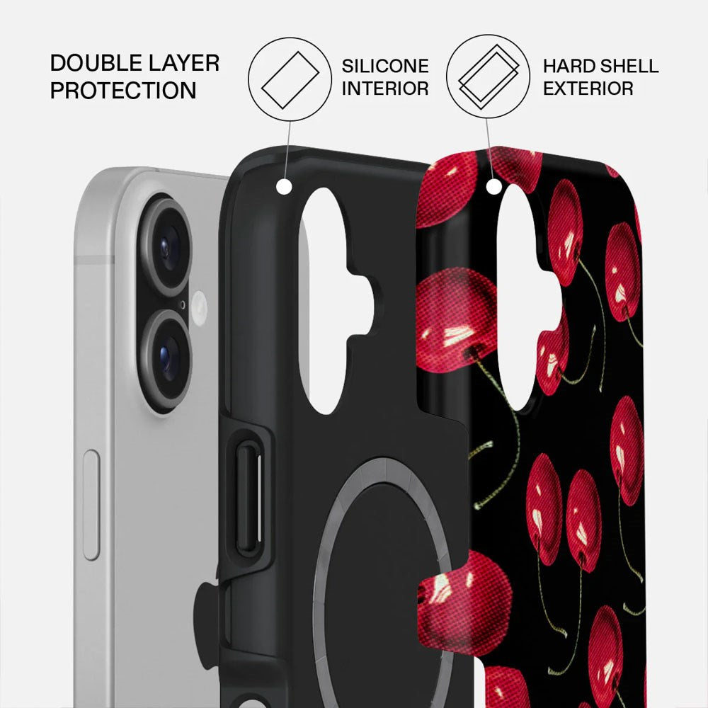 Burga iPhone 17 Tough Fashion Deksel - MagSafe Kompatibel - Cherrybomb