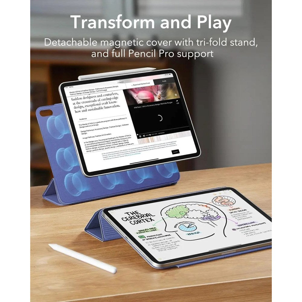ESR iPad Air 11" (2025 / 2024) / Air (2022 / 2020) Rebound Magnetic Flip Deksel - Blå