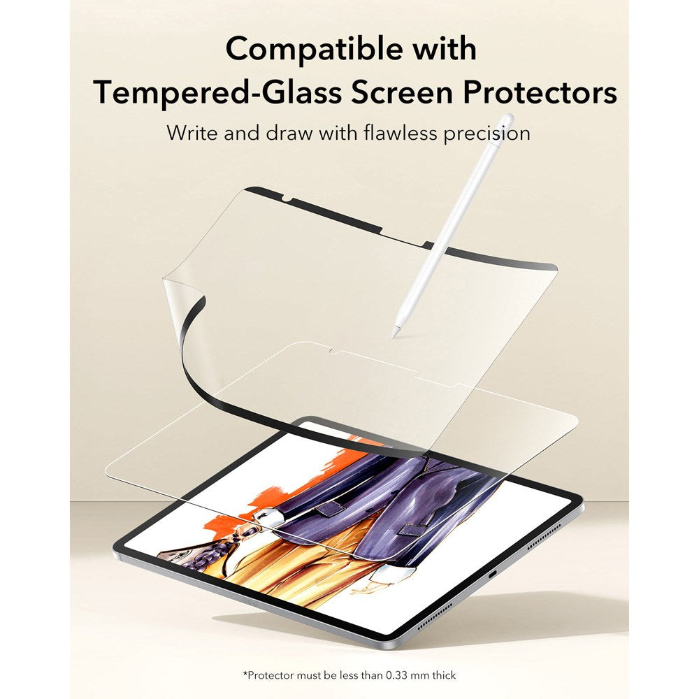 ESR iPad 11" (2025) / 10.9" (2024 / 2022) Paper Feel Skjermbeskytter - Matt / Gjennomsiktig