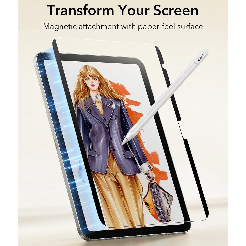 ESR iPad 11" (2025) / 10.9" (2024 / 2022) Paper Feel Skjermbeskytter - Matt / Gjennomsiktig