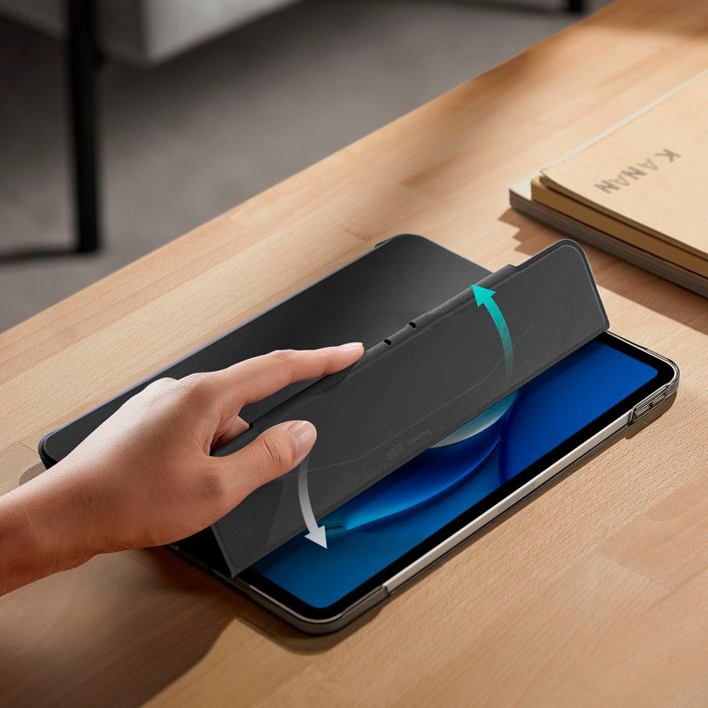 iPad Air 10.9-11" (2025-2020) ESR Ascend Tri-Fold Flipdeksel - Kunstskinn - Svart