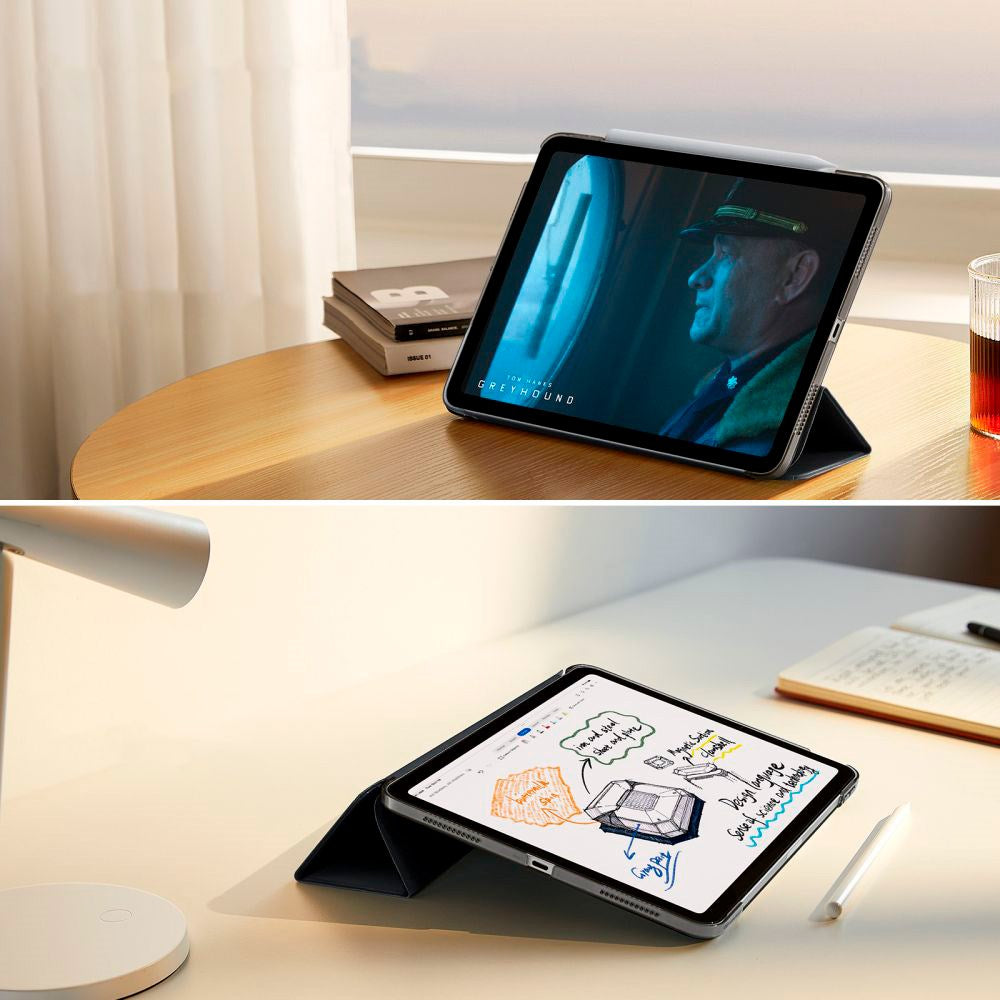 iPad Air 10.9-11" (2025-2020) ESR Ascend Tri-Fold Flipdeksel - Kunstskinn - Svart