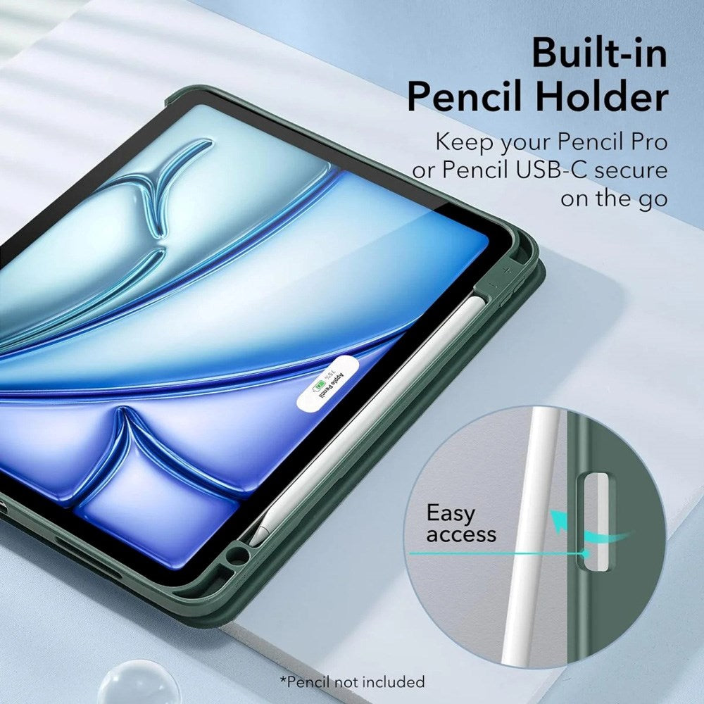 ESR iPad Air 11" (2025 / 2024) / Air 10.9" (2022 / 2020) Rebound Pencil Flip Deksel - Grønn