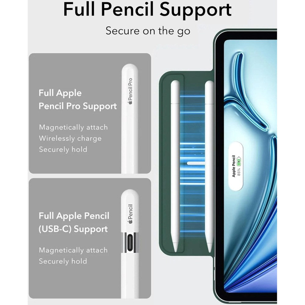 ESR iPad Air 11" (2025 / 2024) / Air 10.9" (2022 / 2020) / Pro 11" (2018) Rebound Magnetic Flip Deksel - Grønn