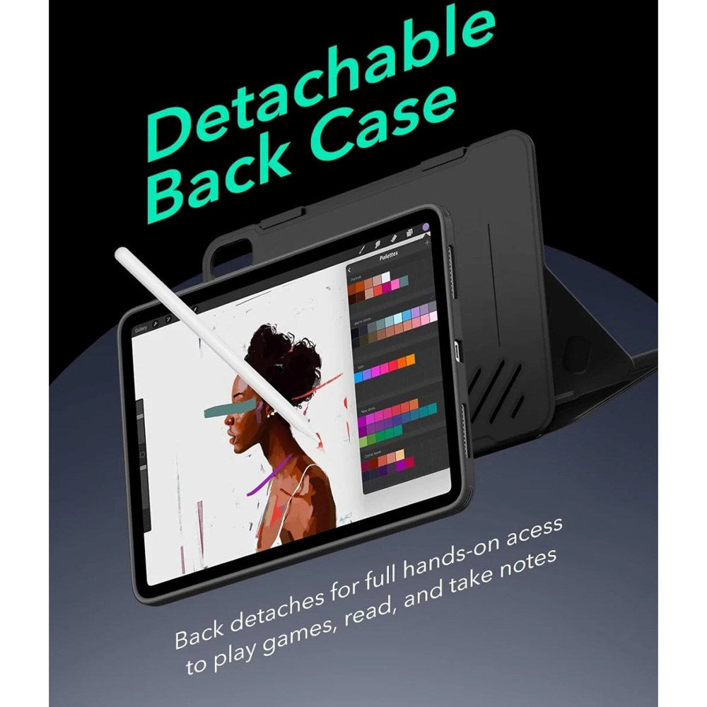 ESR iPad Air 11" (2025 / 2024) / Air 10.9" (2022 / 2020) Shift Flip Deksel med Avtakbart Deksel - Svart