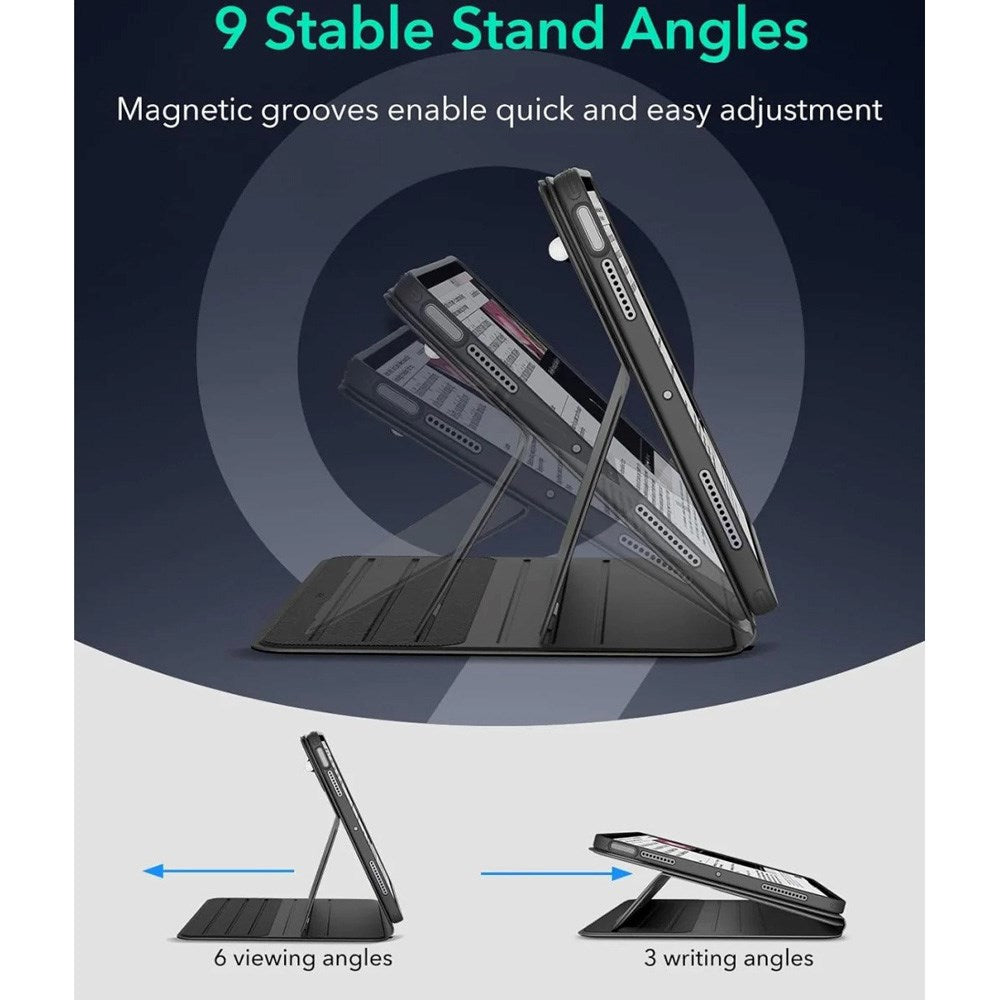 ESR iPad Air 11" (2025 / 2024) / Air 10.9" (2022 / 2020) Shift Flip Deksel med Avtakbart Deksel - Svart
