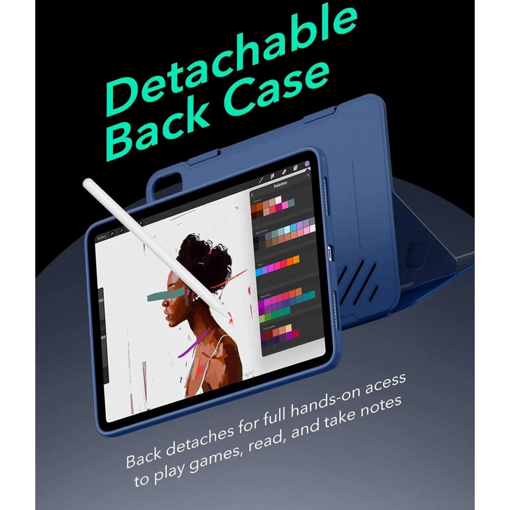ESR iPad Air 11" (2025 / 2024) / Air 10.9" (2022 / 2020) Shift Flip Deksel med Avtakbart Deksel - Blå