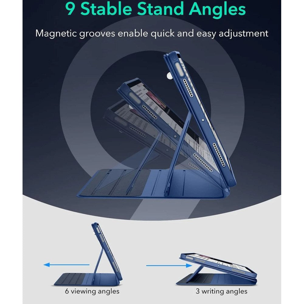 ESR iPad Air 11" (2025 / 2024) / Air 10.9" (2022 / 2020) Shift Flip Deksel med Avtakbart Deksel - Blå