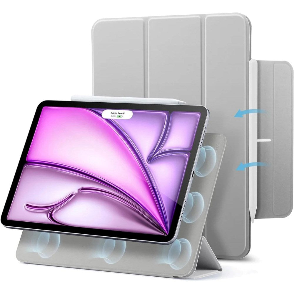 ESR iPad Air 13" (2025 / 2024) / Pro 12.9" (2022 / 2021 / 2020) Rebound Magnetic Flip Deksel - Grå