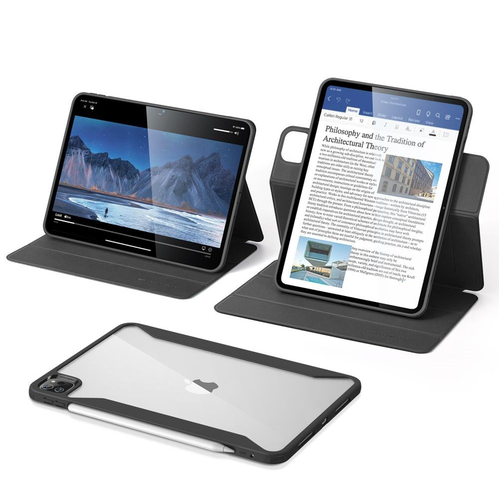 iPad Pro 11" (2025 / 2024) ESR Rebound Hybrid Flip Deksel - Svart