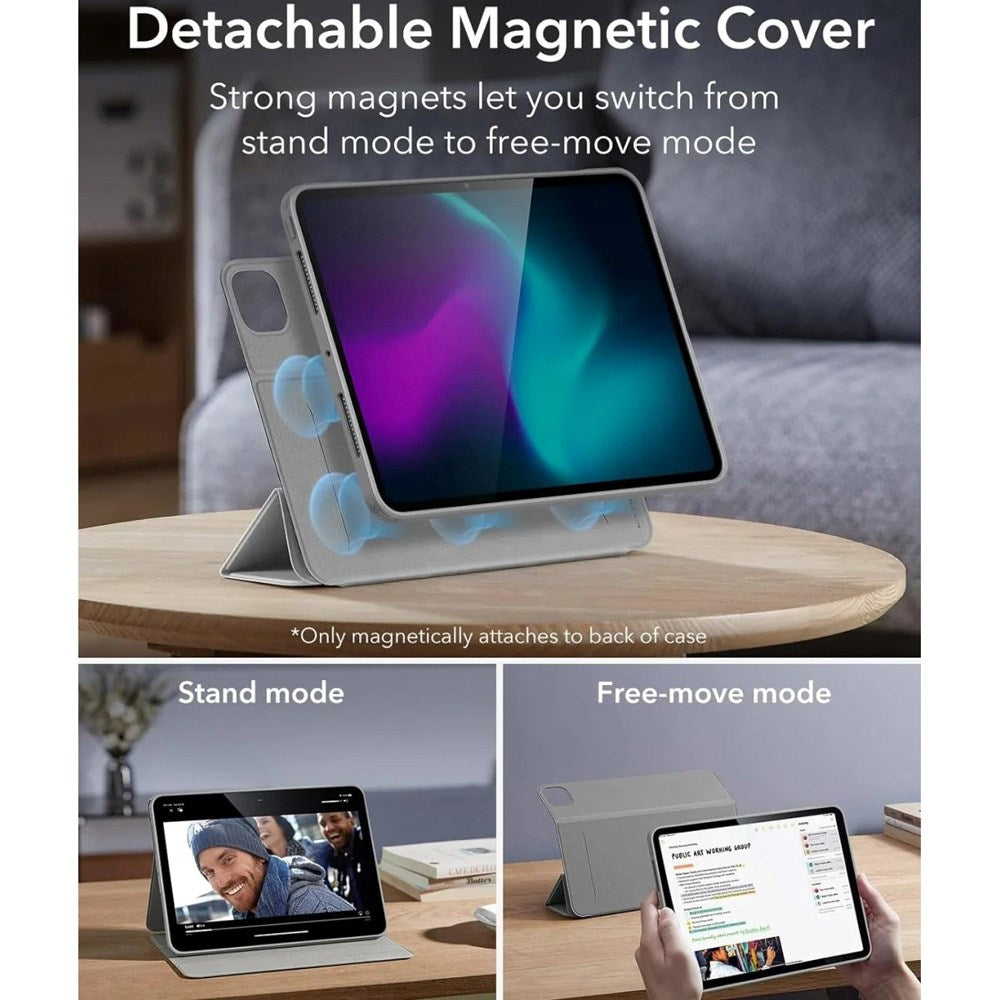 iPad Pro 13" (2025 / 2024) ESR Rebound Hybrid Flip Deksel - Grå