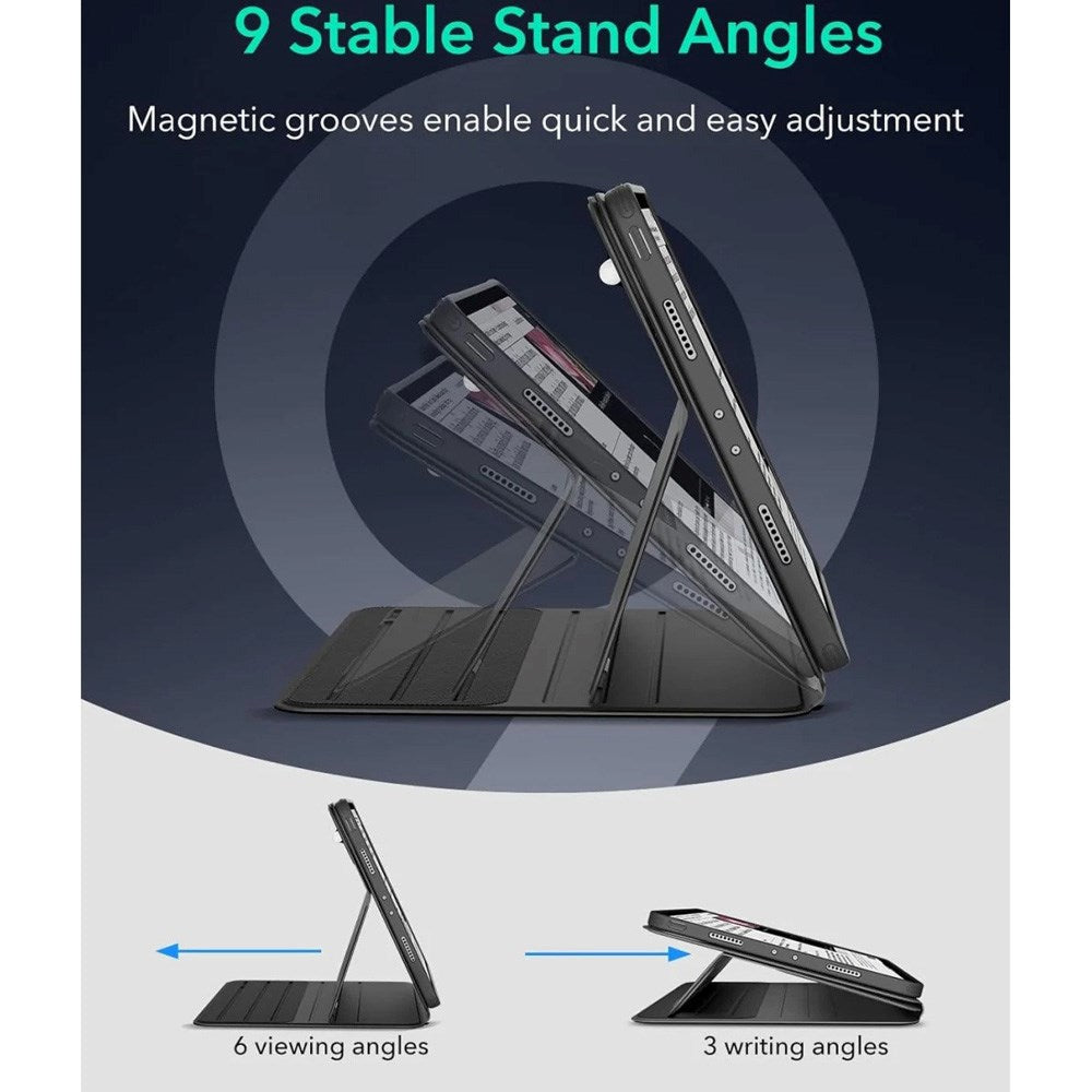 ESR iPad Air 13" (2025 / 2024) Shift Flip Deksel med Avtakbart Deksel - Svart