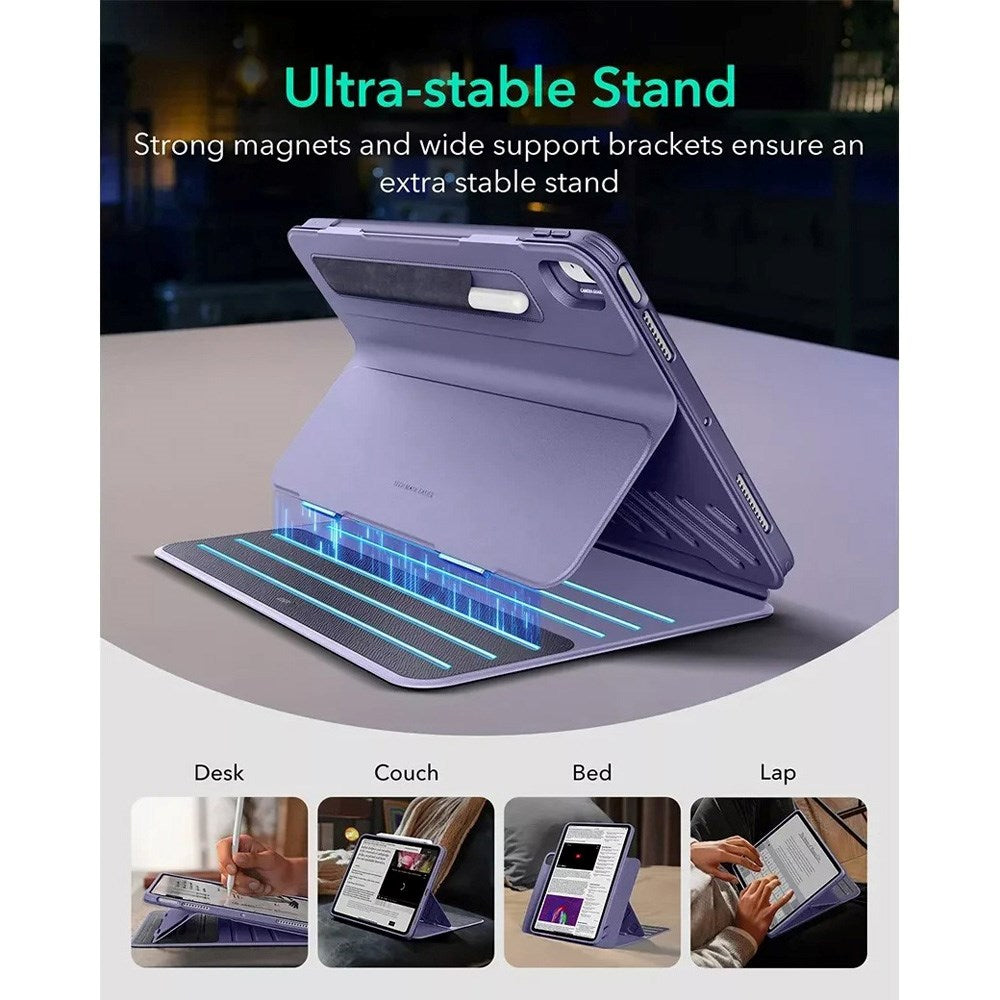 ESR iPad Air 13" (2025 / 2024) Shift Flip Deksel med Avtakbart Deksel - Lilla